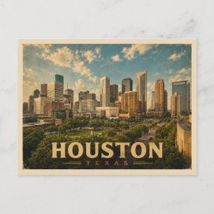 Cartão Postal Viagens Antigas Houston Texas