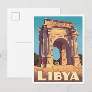 Cartão Postal Viagens Antigas Líbia 