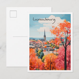 Cartão Postal Viagens Antigas Luxemburgo