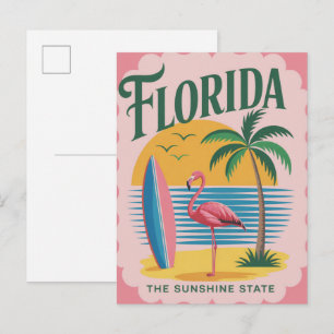 Cartão Postal Viagens Antigas na Flórida EUA