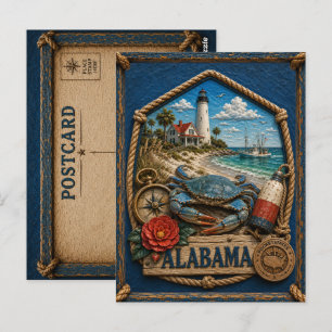 Cartão Postal Viagens Antigas no Alabama