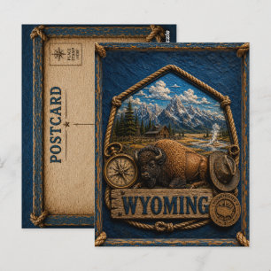 Cartão Postal Viagens Antigas no Wyoming
