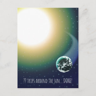Cartão Postal Viagens de Aniversário Personalizadas ao Redor do 