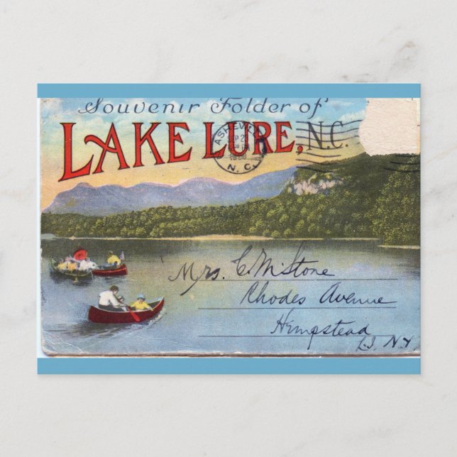 Cartão Postal Viagens de Cecil Postcard Lake Lure (Frente)