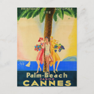 Cartão Postal Viagens Franceses Antigos em Cannes