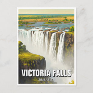 Cartão Postal Viagens para as Cataratas Vitória no Zimbábue