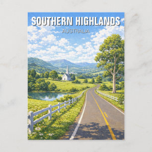 Cartão Postal Viagens para as Southern Highlands da Austrália