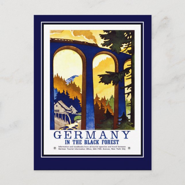 Cartão postal Viagens vintage Alemanha (Frente)