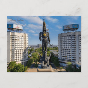 Cartão Postal viagens vintage Almaty, férias na cidade do Cazaqu