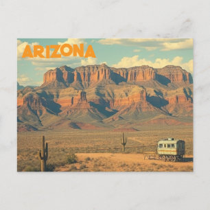Cartão Postal Viagens vintage arizona Red Rocks