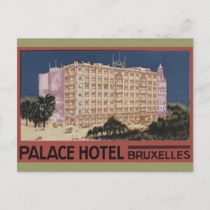 Cartão Postal viagens vintage Art - Palace Hotel Bruxelles