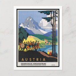 Cartão Postal Viagens vintage, Áustria