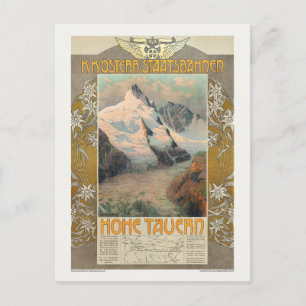 Cartão Postal Viagens vintage Áustria Hohe Tauern 1910