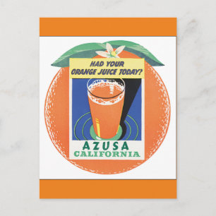 Cartão Postal Viagens vintage Azusa California