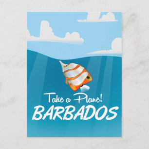 Cartão Postal Viagens vintage Barbados
