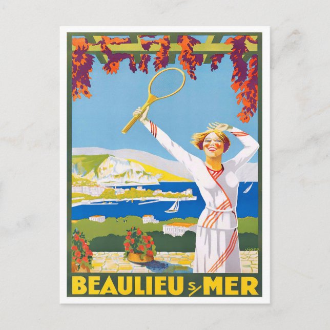 Cartão Postal Viagens vintage Beaulieu France (Frente)