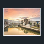 Cartão Postal viagens vintage Bilbao Espanha Guggenheim<br><div class="desc">vintage,  retro,  viagem,  moderna,  aquarela,  Bilbao,  Espanha,  Guggenheim,  turismo,  cidade, </div>