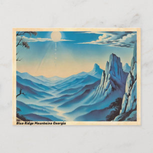 Cartão Postal Viagens vintage Blue Ridge Mountain Georgia