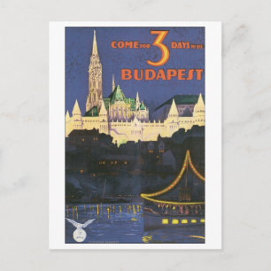 Cartão Postal Viagens vintage Budapest