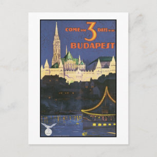 Cartão Postal Viagens vintage Budapest
