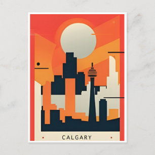 Cartão Postal Viagens vintage Calgary Alberta Canada edmonton