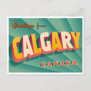 Cartão Postal Viagens vintage Calgary Alberta Canada edmonton