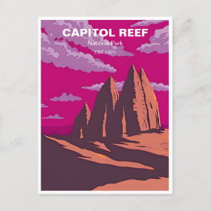 Cartão Postal Viagens vintage Capitol Reef National Park Utah