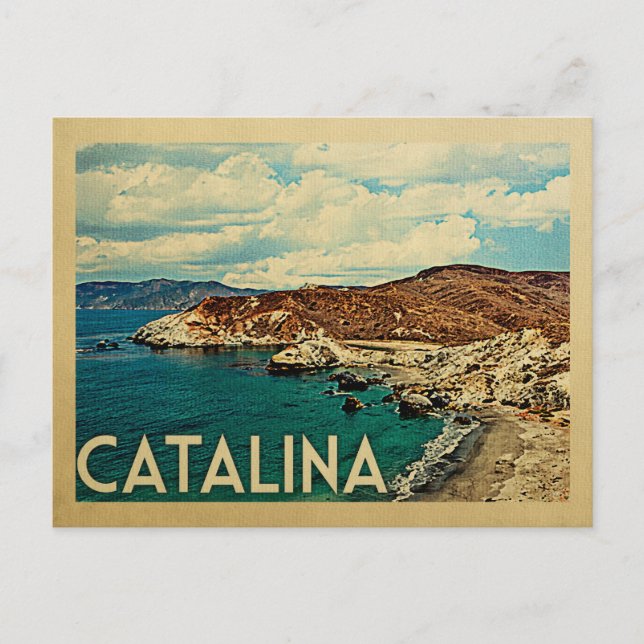 Cartão Postal Viagens vintage Catalina Postcard California (Frente)