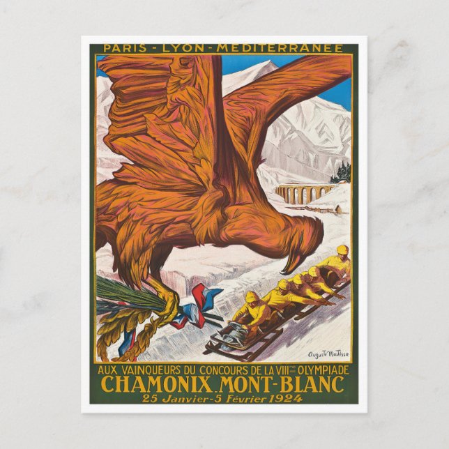 Cartão Postal Viagens vintage Chamonix França (Frente)