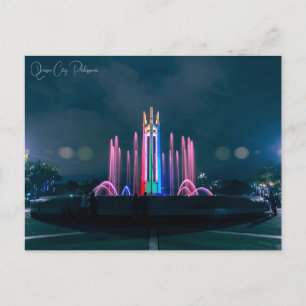 Cartão Postal Viagens vintage cidade de Quezon Filipinas