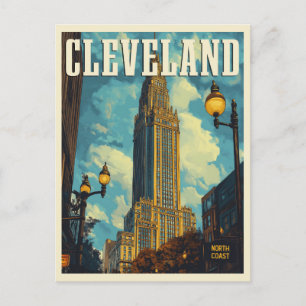 Cartão Postal Viagens vintage Cleveland