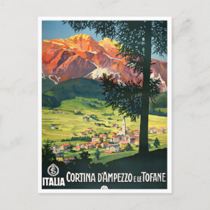 Cartão Postal Viagens vintage Cortina Itália