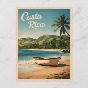 Cartão Postal Viagens vintage Costa Rica Sênico Retroativo