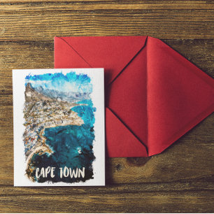 Cartão Postal Viagens vintage da África do Sul da Cidade do Cabo