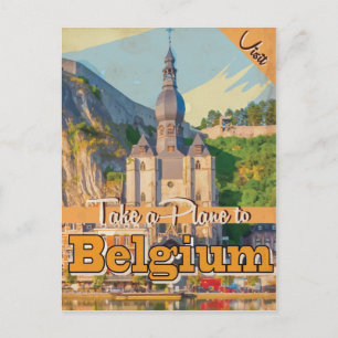 Cartão Postal Viagens vintage da Bélgica.