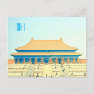 Cartão Postal Viagens vintage da Cidade Proibida na China