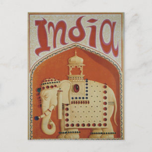 Cartão Postal Viagens vintage da Índia