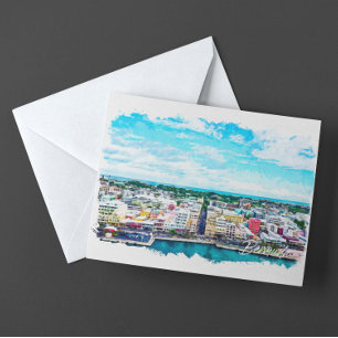 Cartão Postal Viagens vintage das Ilhas Bermudas