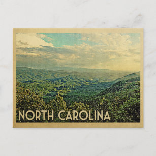 Cartão Postal Viagens vintage das Montanhas Postcard da Carolina