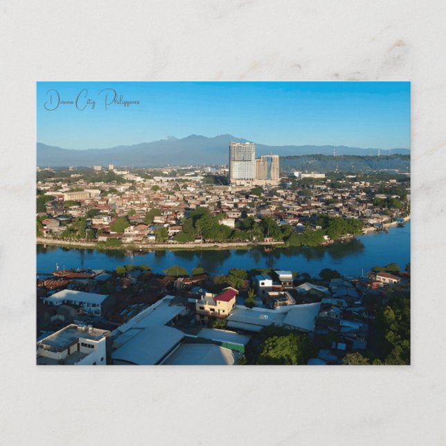 Cartão Postal viagens vintage Davao City Filipinas (Frente)