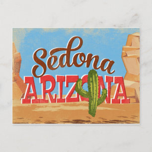 Cartão Postal Viagens vintage de Arizona Sedona