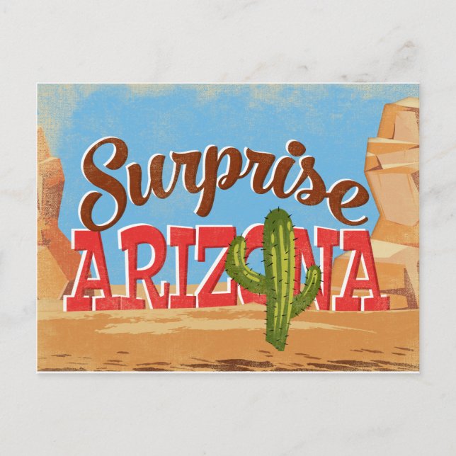 Cartão Postal Viagens vintage de Arizona surpresa (Frente)