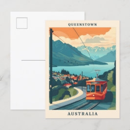 Cartão Postal Viagens vintage de Arte Elegante Austrália de Quee