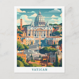 Cartão Postal Viagens vintage de Arte Elegante de vaticano