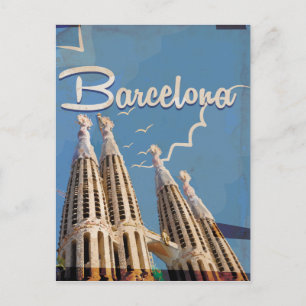 Cartão Postal Viagens vintage de Barcelona