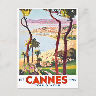 Cartão Postal Viagens vintage de Cannes France