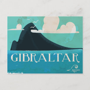 Cartão Postal Viagens vintage de Gibraltar