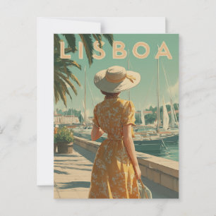 Cartão Postal Viagens vintage de Lisboa