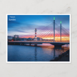 Cartão Postal viagens vintage de Malmö Suecia Suède Turismo