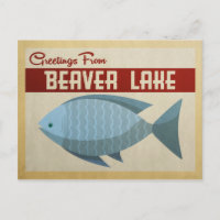 Viagens vintage de Peixe Azul no Lago Beaver